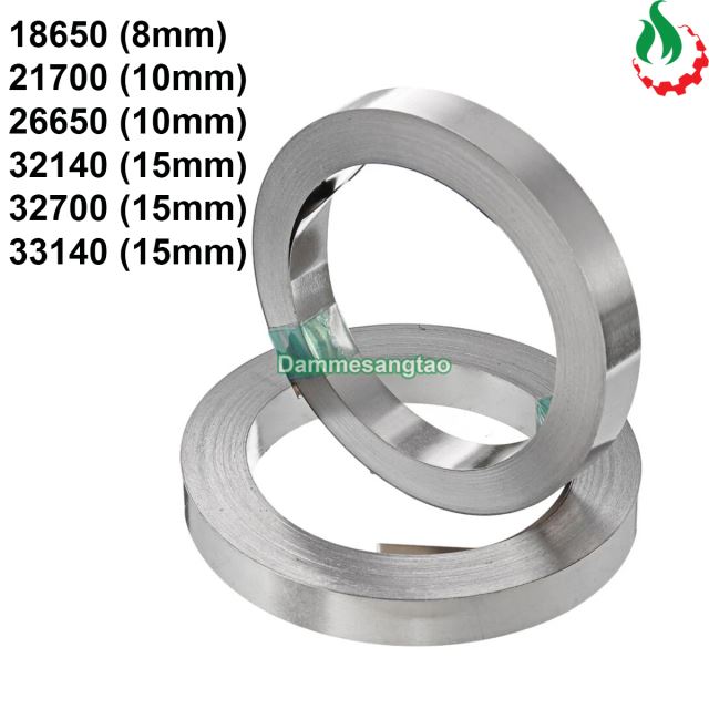 Kẽm đơn hàn cell pin 18650 21700 26650 32700 32140 33140 (Tính Mét)