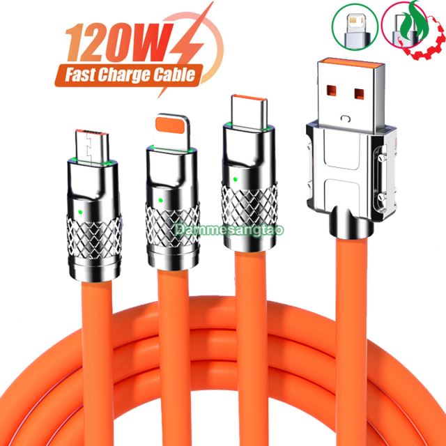 Dây Cáp Sạc Nhanh 120W Bằng Hợp Kim Kẽm Và Silicon