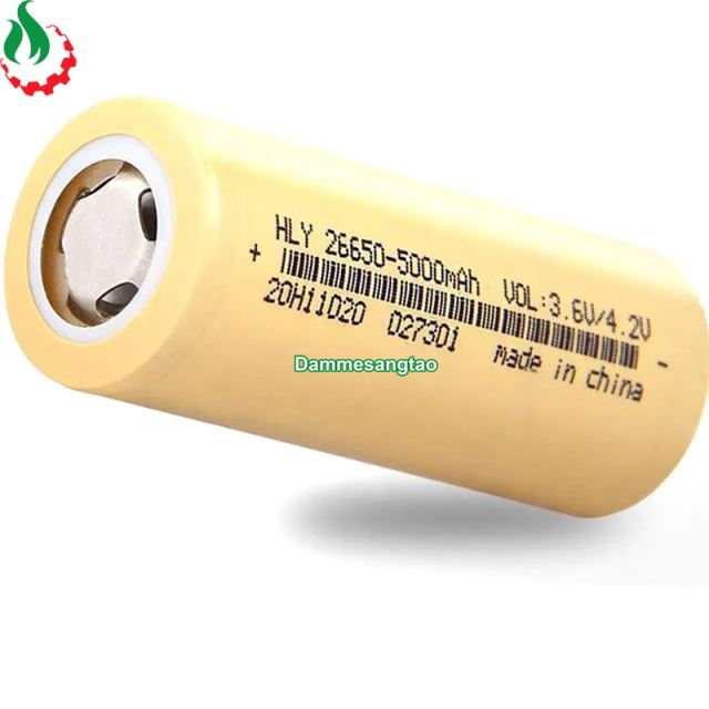 Cell pin 26650 HLY Li-ion 3.7V 5000mah 5C - Xả 25A