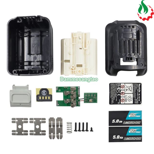 Vỏ pin Makita 12V max 18650 nhận sạc zin (6 Cell)