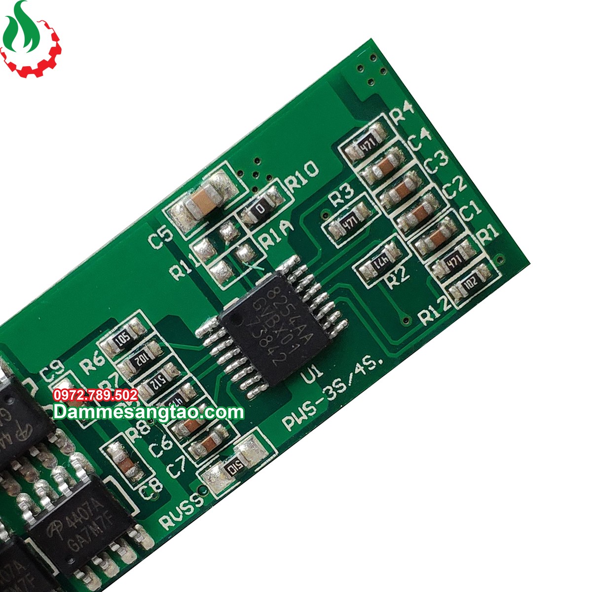 Mạch 4S 14V-8A bảo vệ pin Li-ion 3.7V ghép sạc với mạch zin 516