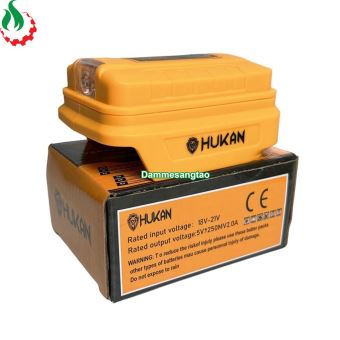 Đế chuyển pin HUKAN 21V sang Usb 5V có đèn led (HK-VPC21)