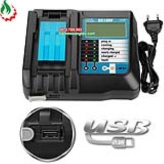 Sạc pin Makita 14V 18V DC18RF LCD có cổng USB