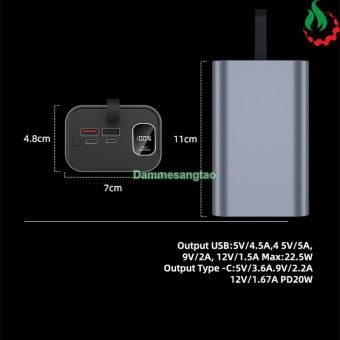 Box sạc dự phòng 6 cell 21700 (L300) sạc nhanh 22.5W