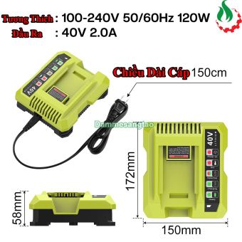 Sạc pin Ryobi 36V- 40V (LUB-OP401) Li-ion nhận sạc zin