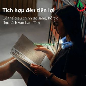 Quạt đeo cổ không cánh pin L29-Max có báo pin 5 cấp độ gió kèm đèn LED