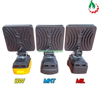 Đèn LED siêu sáng pin 18V 4inch chân pin Makita DeWALT Milwaukee