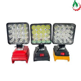 Đèn LED siêu sáng pin 18V 4inch chân pin Makita DeWALT Milwaukee