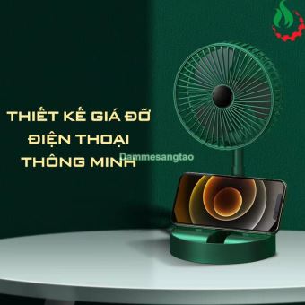 Quạt tích điện Mini gấp gọn 3 cấp tốc độ gió