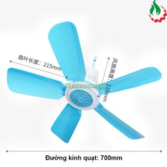 Quạt treo trần mini 5 cánh 820 sải cánh 50cm không tiếng ồn 220V