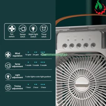 Quạt phun sương Điều hoà không khí Dung tích 600ml