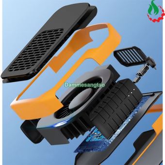 Quạt mini đeo thắt lưng pin 5000mAh (3 tốc độ gió)