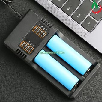 Sạc pin đa năng 2 khe MS-282AX Li-ion 3.7V 26650 21700 18650 18500 16340 14500