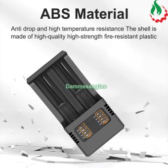 Sạc pin đa năng 2 khe MS-282AX Li-ion 3.7V 26650 21700 18650 18500 16340 14500