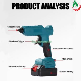 Súng bắn keo nến 18V chân pin phổ thông Makita (Tặng kèm 2 keo nến)