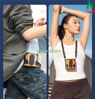 Quạt mini đeo thắt lưng F83 10W pin 5000mAh (10 tốc độ gió)