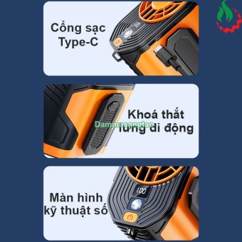 Quạt mini đeo thắt lưng F83 10W pin 5000mAh (10 tốc độ gió)