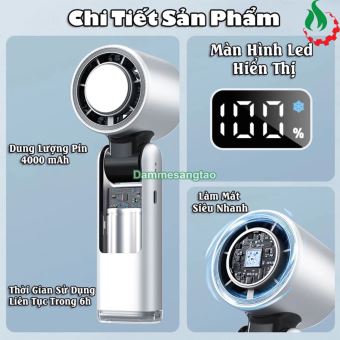 Quạt cầm tay di động tốc độ cao K-801 5 cấp độ