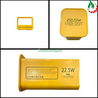 Box sạc dự phòng trong suốt 4 cell 21700 (DX138 - Vuông) sạc nhanh 22.5W