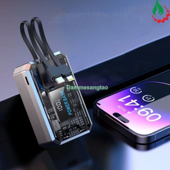 Box sạc dự phòng trong suốt 2 cell 21700 (DK100) Sạc nhanh 22.5W