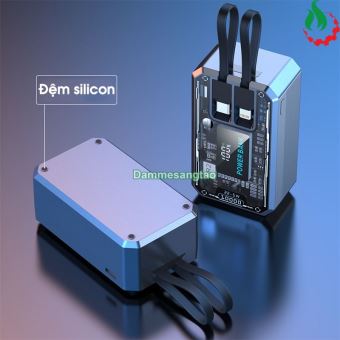 Box sạc dự phòng trong suốt 2 cell 21700 (DK100) Sạc nhanh 22.5W