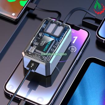 Box sạc dự phòng trong suốt 2 cell 21700 (DK100) Sạc nhanh 22.5W