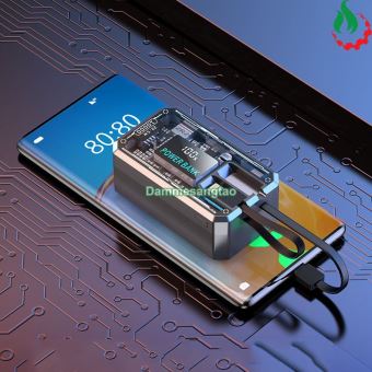 Box sạc dự phòng trong suốt 2 cell 21700 (DK100) Sạc nhanh 22.5W