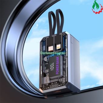 Box sạc dự phòng trong suốt 2 cell 21700 (DK100) Sạc nhanh 22.5W