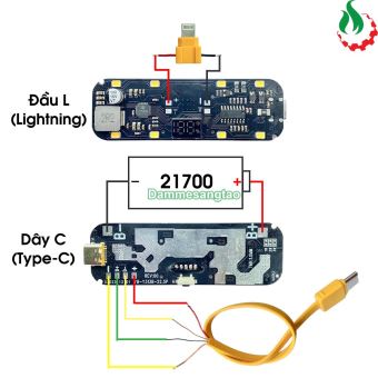 Box sạc dự phòng 1 cell 21700 công suất 10W (Box không pin)
