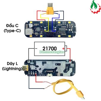 Box sạc dự phòng 1 cell 21700 công suất 10W (Box không pin)