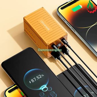 Box sạc dự phòng Container 4 cell 21700 (Y290) Sạc nhanh 22.5W