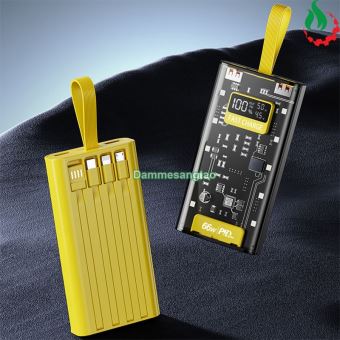 Box sạc dự phòng trong suốt 20000mAh 66W sạc nhanh PD22.5W