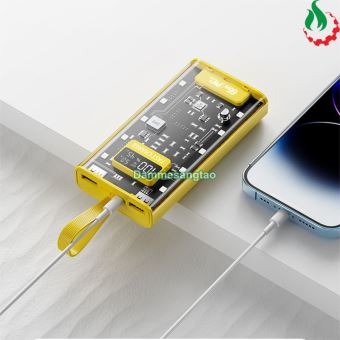 Box sạc dự phòng trong suốt 20000mAh 66W sạc nhanh PD22.5W