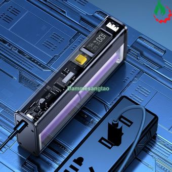 Box sạc dự phòng trong suốt 4 cell 21700 (K37-Dẹp) sạc nhanh 22.5W