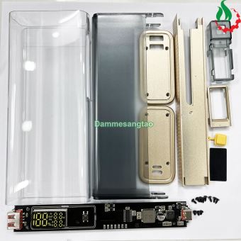 Box sạc dự phòng trong suốt 4 cell 21700 (K37-Dẹp) sạc nhanh 22.5W