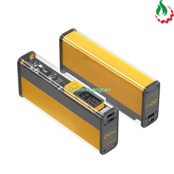 Box sạc dự phòng trong suốt 4 cell 21700 (K37V2.0 - Dẹp) sạc nhanh 22.5W