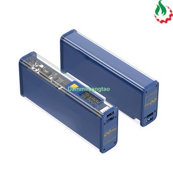 Box sạc dự phòng trong suốt 4 cell 21700 (K37V2.0 - Dẹp) sạc nhanh 22.5W