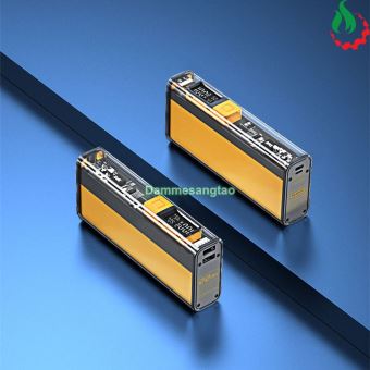 Box sạc dự phòng trong suốt 4 cell 21700 (K37V2.0 - Dẹp) sạc nhanh 22.5W