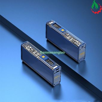 Box sạc dự phòng trong suốt 4 cell 21700 (K37V2.0 - Dẹp) sạc nhanh 22.5W