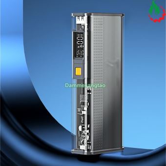 Box sạc dự phòng trong suốt 4 cell 21700 (K37V2.0 - Dẹp) sạc nhanh 22.5W