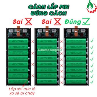Box sạc dự phòng 21 cell 18650 sạc nhanh không dây QC3.0 22.5W - Qi 15W (Không pin)