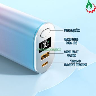 Box sạc dự phòng 2 cell 21700 (Y213) sạc nhanh 22.5W
