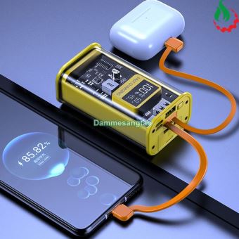 Box sạc dự phòng trong suốt 2 cell 21700 sạc nhanh 22.5W