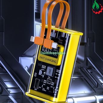 Box sạc dự phòng trong suốt 2 cell 21700 sạc nhanh 22.5W