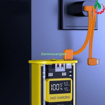 Box sạc dự phòng trong suốt 2 cell 21700 sạc nhanh 22.5W