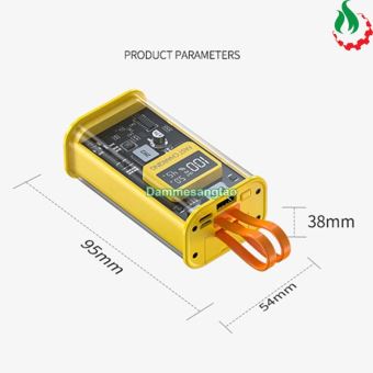 Box sạc dự phòng trong suốt 2 cell 21700 sạc nhanh 22.5W