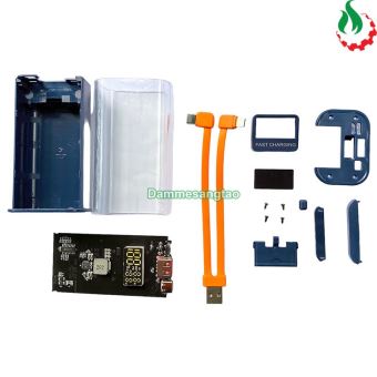 Box sạc dự phòng trong suốt 2 cell 21700 sạc nhanh 22.5W