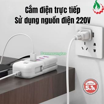 Bộ sạc nhanh đa năng 5in1 66W (2-USB 2-PD 1-Type C)