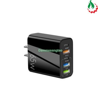 Củ sạc nhanh 65W 5in1 Fast Charger ( 3 USB + 2 Type C)