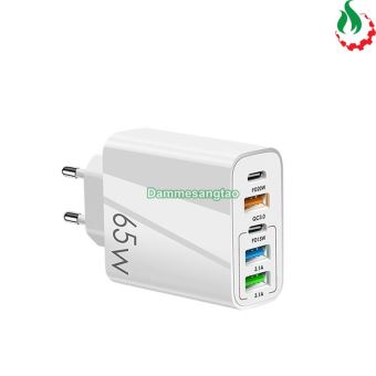 Củ sạc nhanh 65W 5in1 Fast Charger ( 3 USB + 2 Type C)